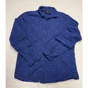 Scotch & Soda  all over print shirt slim fit button down mens size XXL